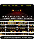 3rd Brake Light Overlays for All Jeep Wrangler JL / JLU Models!