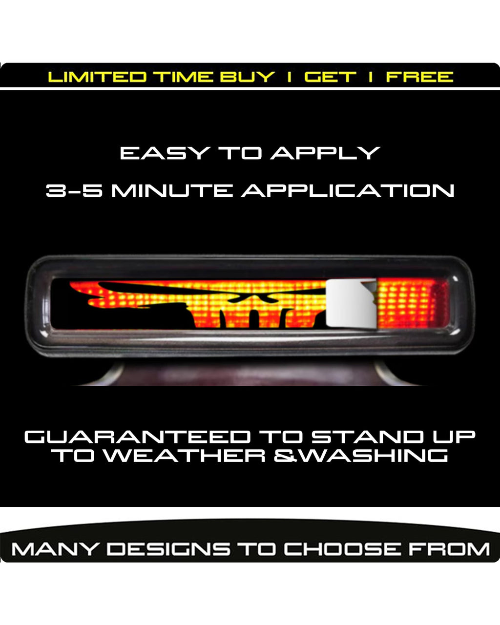 3rd Brake Light Overlays for All Jeep Wrangler JL / JLU Models!